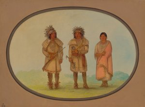 Tres indios Peoria, 1861-1869 de George Catlin
