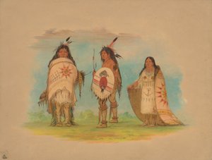 Tres Indios Riccarree, 1861 de George Catlin