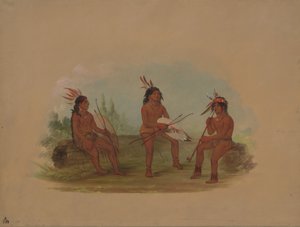 Tres jóvenes Chinook, 1855-1869 de George Catlin