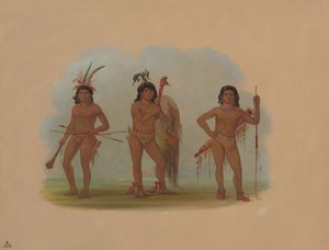 Tres indios Zurumati de George Catlin
