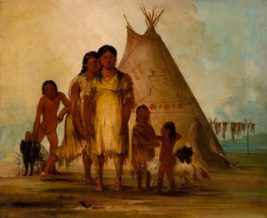 Dos chicas comanches de George Catlin