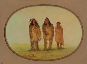Dos guerreros Nezperce y un niño de George Catlin
