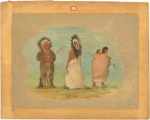 Dos jefes Ottoe y una mujer de George Catlin