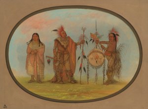 Dos jefes Saukie y una mujer, 1861-1869