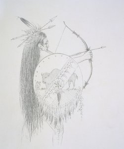 Un-ka-ka Ha-hon-she-kaw (Las uñas largas) 1852 de George Catlin