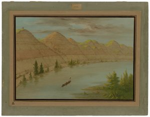 Vista en el "Gran Desvío", Alto Missouri de George Catlin