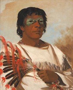 Wah-pe-kée-suck, Nube Blanca (llamado el Profeta), Consejero de Halcón Negro de George Catlin