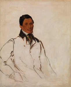 Waun-naw-con, El Plato John W. Quinney, un predicador misionero, 1836 de George Catlin