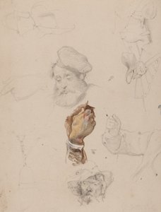 Una página de estudios de George Cattermole