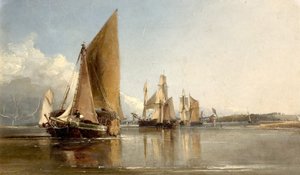 Barcos entrando en el Medway