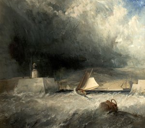 Puerto de Whitby, North Yorkshire, 1836 de George Chambers