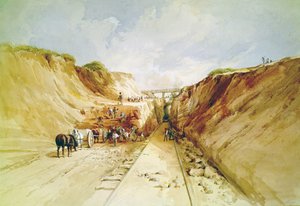 Construcción de una línea ferroviaria de George Childes