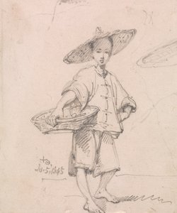 Joven con una cesta de George Chinnery