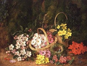 Flores de Primavera en Cestas de George Clare