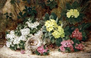 Naturaleza muerta con prímulas de George Clare