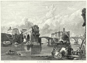 Il Ponto Rotto, Roma de George Clarkson after Stanfield