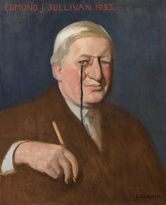 Retrato de Edmund J. Sullivan de George Clausen