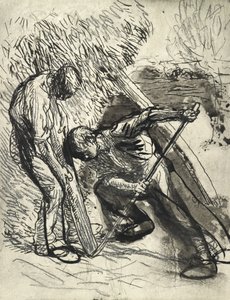 Apuntalando el pajar, c.1900 de George Clausen