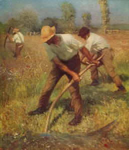 Los segadores, c. 1891, c. 1915 de George Clausen