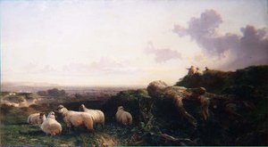 Atardecer en los South Downs de George Cole