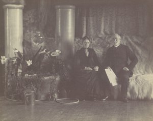 El Sr. y la Sra. Charles E. Tiffany en el estudio de Louis C. Tiffany, ca. 1890 de George Collins Cox