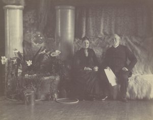 El Sr. y la Sra. Charles L. Tiffany en el estudio de Louis C. Tiffany de George Collins Cox