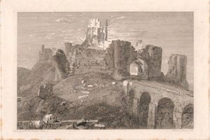 Castillo de Corfe, Dorsetshire de George Cooke
