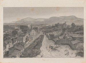El Foro Romano desde la Torre del Capitolio de George Cooke
