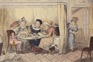 Un curioso grupo de elfos calumniadores o los oyentes rara vez escuchan cosas buenas sobre sí mismos, 1835