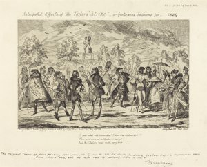 Efectos anticipados de la "huelga" de los sastres de George Cruikshank