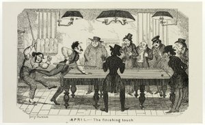 Abril - El toque final de los grabados en acero de George Cruikshank a The Comic Almanacks: 1835-1853 de George Cruikshank