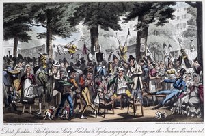 Boulevard des Italiens - en "Life in Paris" por David Carey, Londres de George Cruikshank