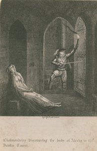 Cholmondeley descubriendo el cuerpo de Alexia de George Cruikshank