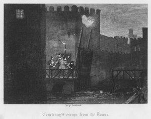 La fuga de Courtenay de la Torre de George Cruikshank