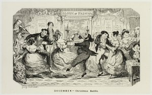 Diciembre - Christmas Bustle from George Cruikshank