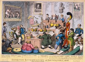 Exposición en la Royal Horticultural Society, Londres, 1826 de George Cruikshank