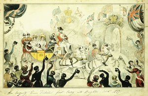 La primera entrada de Su Majestad la Reina Victoria en Brighton, 4 de octubre de 1837 de George Cruikshank