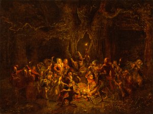 El roble de Herne de "Las alegres comadres de Windsor", V, v de George Cruikshank