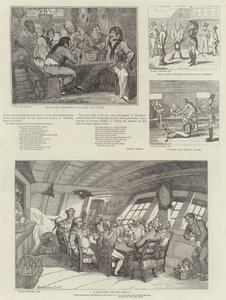 Arte humorístico en la Exposición Naval Real de George Cruikshank