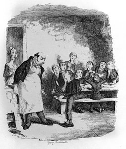 Ilustración para "Oliver Twist" (Olivier) de Charles Dickens (1812-1870), por George Cruikshank (1792-1878) de George Cruikshank