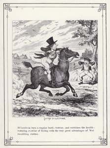 Ilustración para El Libro del Soltero, o El Progreso del Sr. Lambkin (Caballero) (grabado) de George Cruikshank