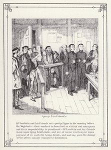 Ilustración para El Libro del Soltero, o El Progreso del Sr. Lambkin (Caballero) (grabado) de George Cruikshank