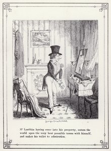 Ilustración para El Libro del Soltero, o El Progreso del Sr. Lambkin (Caballero) (grabado) de George Cruikshank