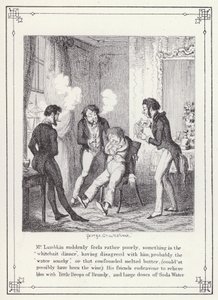 Ilustración para El Libro del Soltero, o El Progreso del Sr. Lambkin (Caballero) (grabado) de George Cruikshank