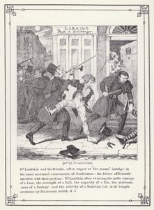 Ilustración para El Libro del Soltero, o El Progreso del Sr. Lambkin (Gent) de George Cruikshank
