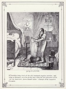 Ilustración para El libro propio del soltero, o El progreso del Sr. Lambkin (caballero) (grabado) de George Cruikshank