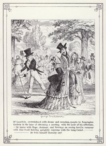 Ilustración para El libro propio del soltero, o El progreso del Sr. Lambkin (caballero) (grabado) de George Cruikshank