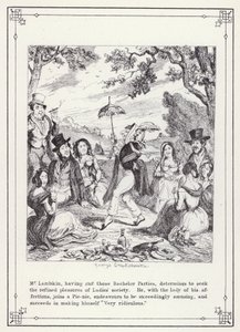 Ilustración para El Libro del Soltero, o El Progreso del Sr. Lambkin (Gent) de George Cruikshank
