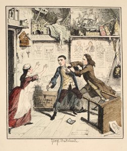 Jack Sheppard muestra un Carácter Vindicativo, ilustración de Jack Sheppard: Una Novela de William Harrison Ainsworth, publicada en 1839
