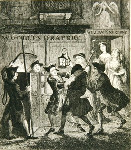 Jack Sheppard engañando a Shotbolt el carcelero, ilustración de 